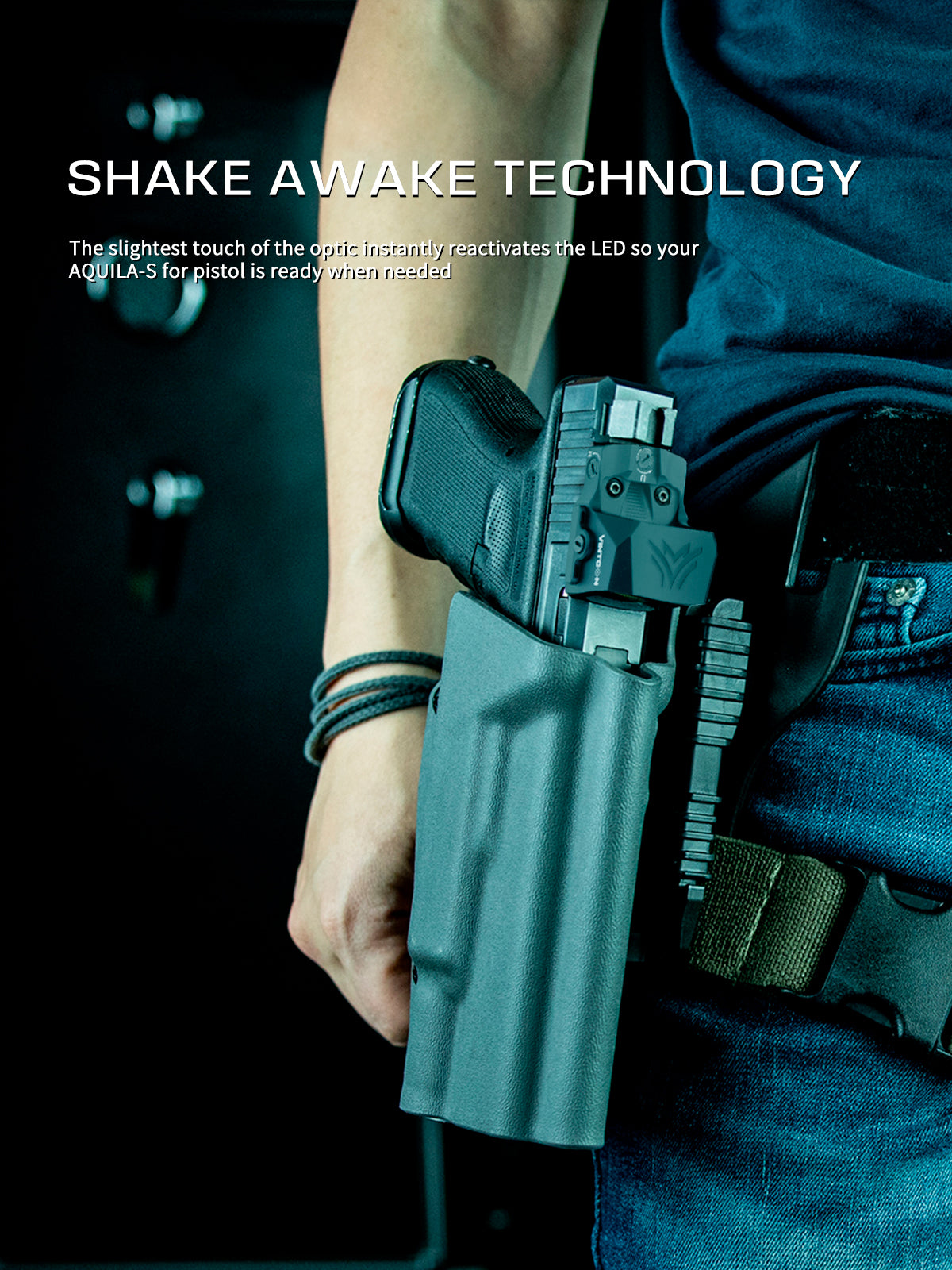 Aquila-S Micro Red Dot Sight, Shake Awake 3 MOA Reflex Optic, RMSc/RMS Footprint, Waterproof & Fogproof Sight for Subcompact Pistols, Fits P365, Hellcat, G43X MOS