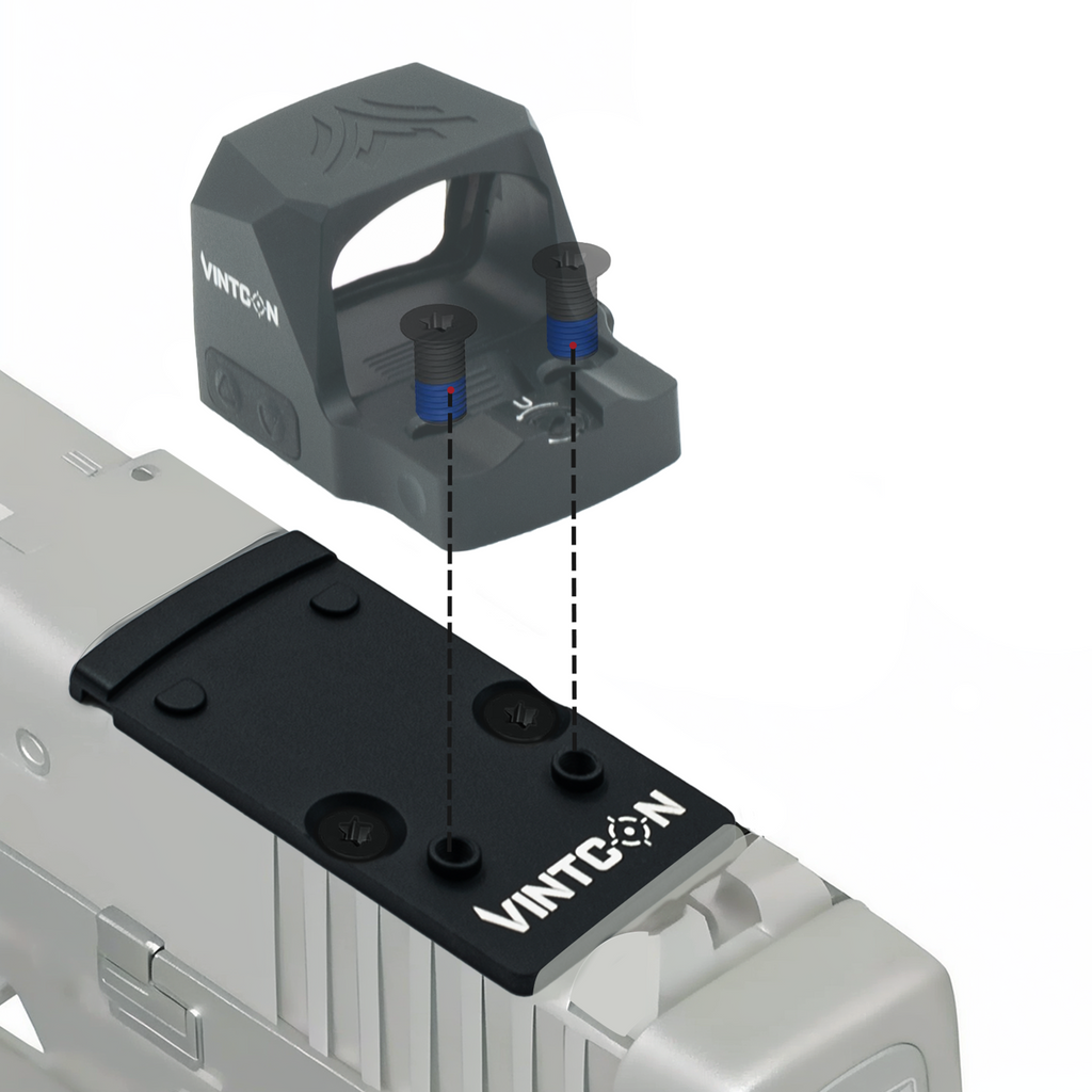 VINTCON RMR to RMSc Adapter Plate for RMR Slide Cut, Compatible with Standard RMSc Footprint Red Dot Sights Holosun 407K/507K Shield RMSC, Alloy Steel