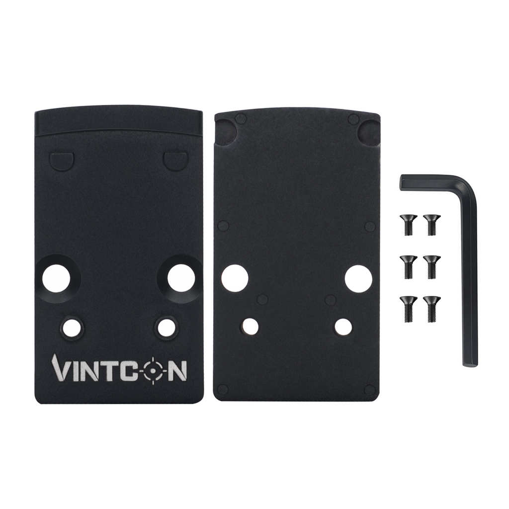 VINTCON RMR to RMSc Adapter Plate for RMR Slide Cut, Compatible with Standard RMSc Footprint Red Dot Sights Holosun 407K/507K Shield RMSC, Alloy Steel