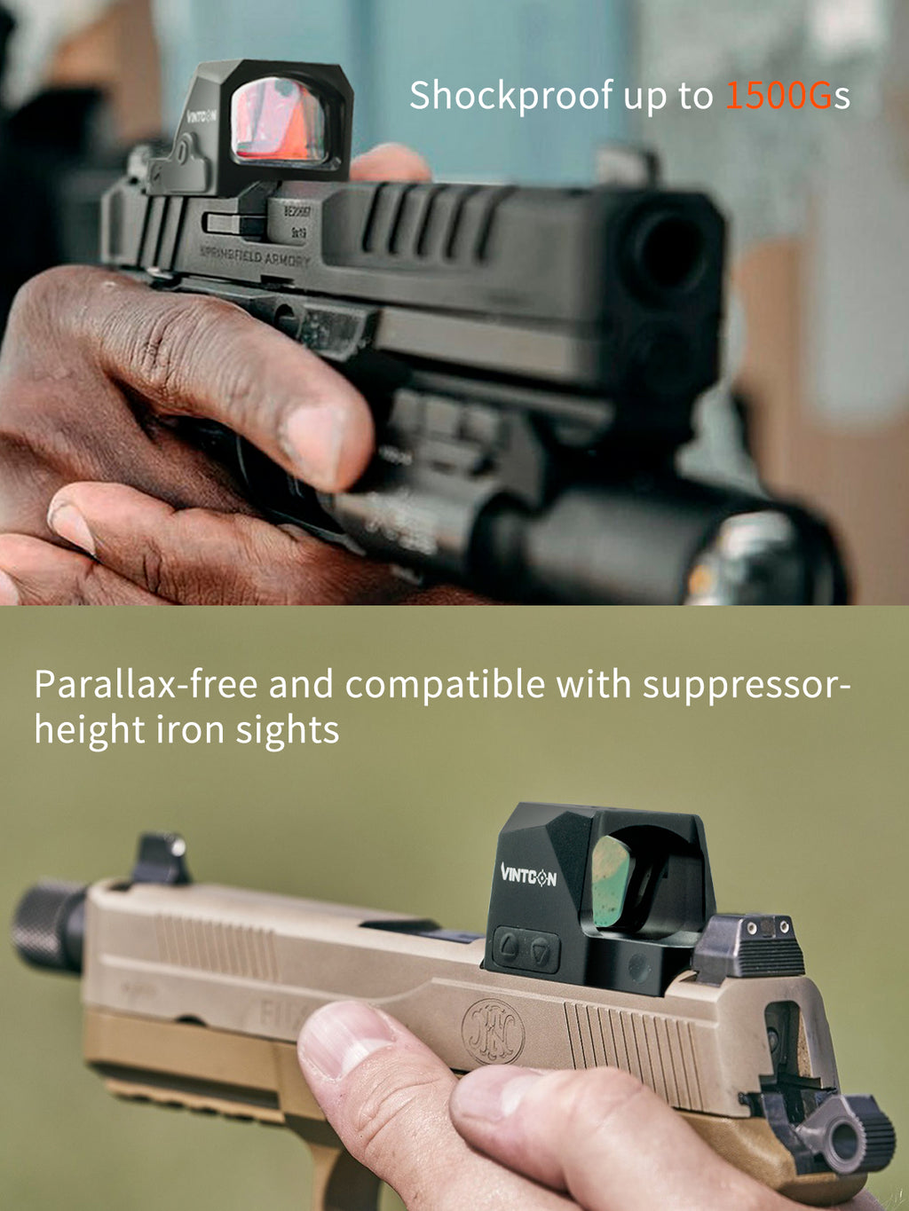 Aquila-S Micro Red Dot Sight, Shake Awake 3 MOA Reflex Optic, RMSc/RMS Footprint, For Subcompact Pistols, Fits P365, Hellcat, G43X MOS