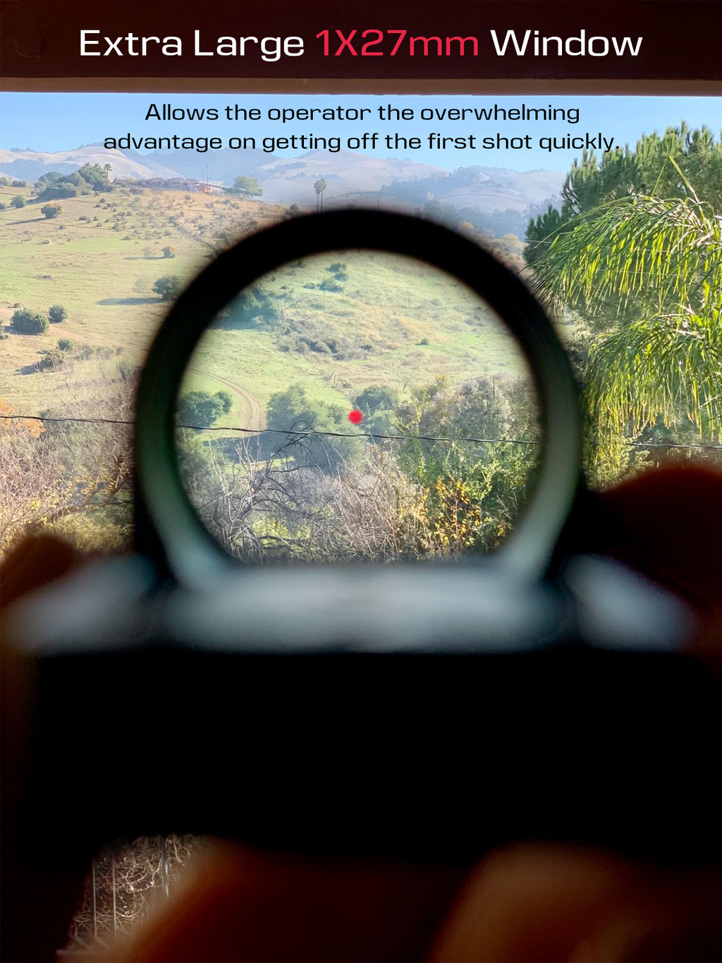 SERPENS Open Reflex Sight (RMR Footprint) - 3 MOA Red Dot Large Objective Lens Shake-Awake