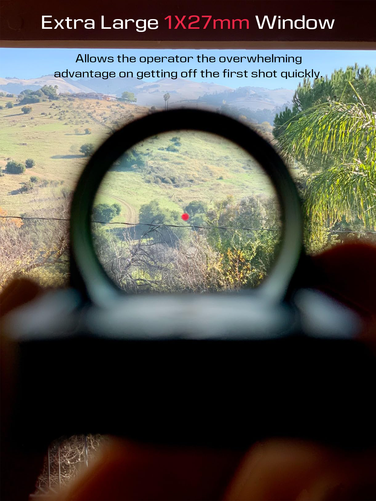 SERPENS Open Reflex Sight (RMR Footprint) - 3 MOA Red Dot Large Objective Lens Shake-Awake