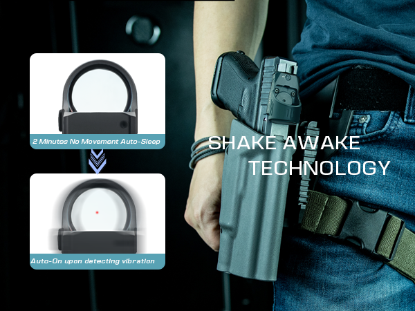 SERPENS Open Reflex Sight (RMR Footprint) - 3 MOA Red Dot Large Objective Lens Shake-Awake