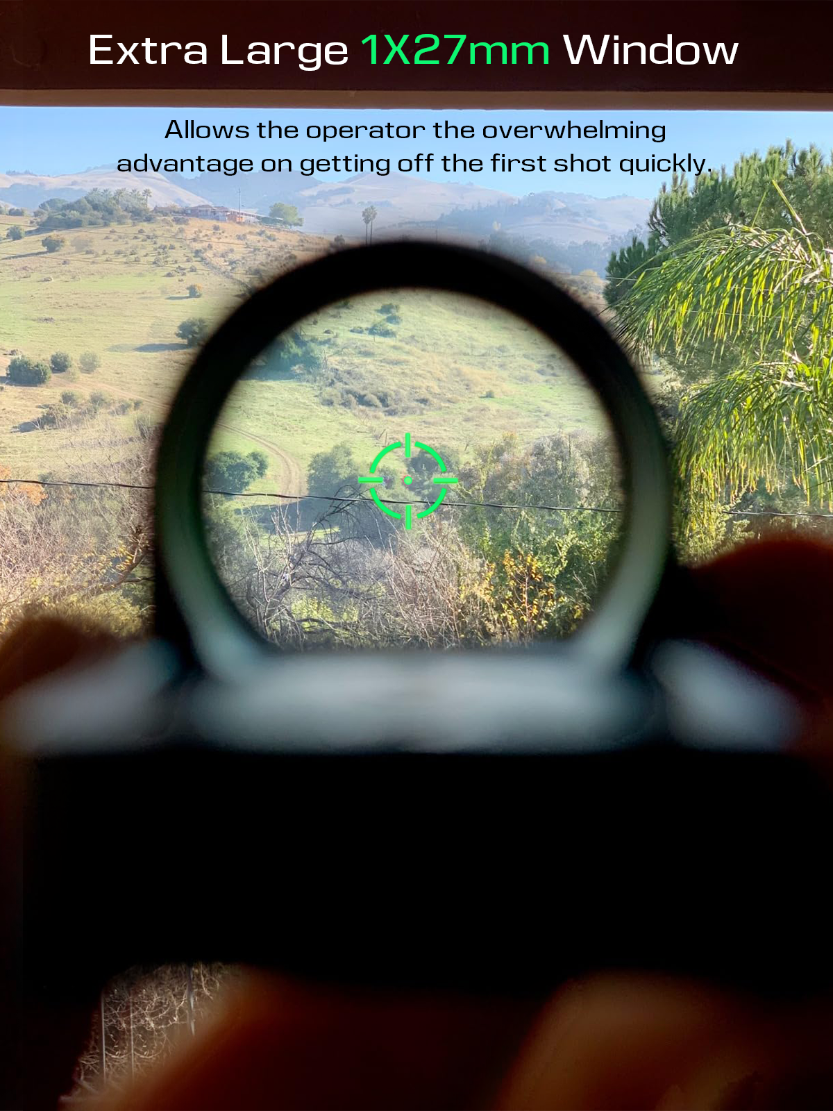 SERPENS Open Reflex Sight (RMR Footprint) - 3 MOA Green Dot & 45 MOA Circle Large Objective Lens Shake-Awake