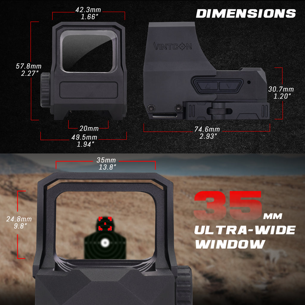 URSA 1x35mm HUD Digital Rifle Sight - Red Reticle