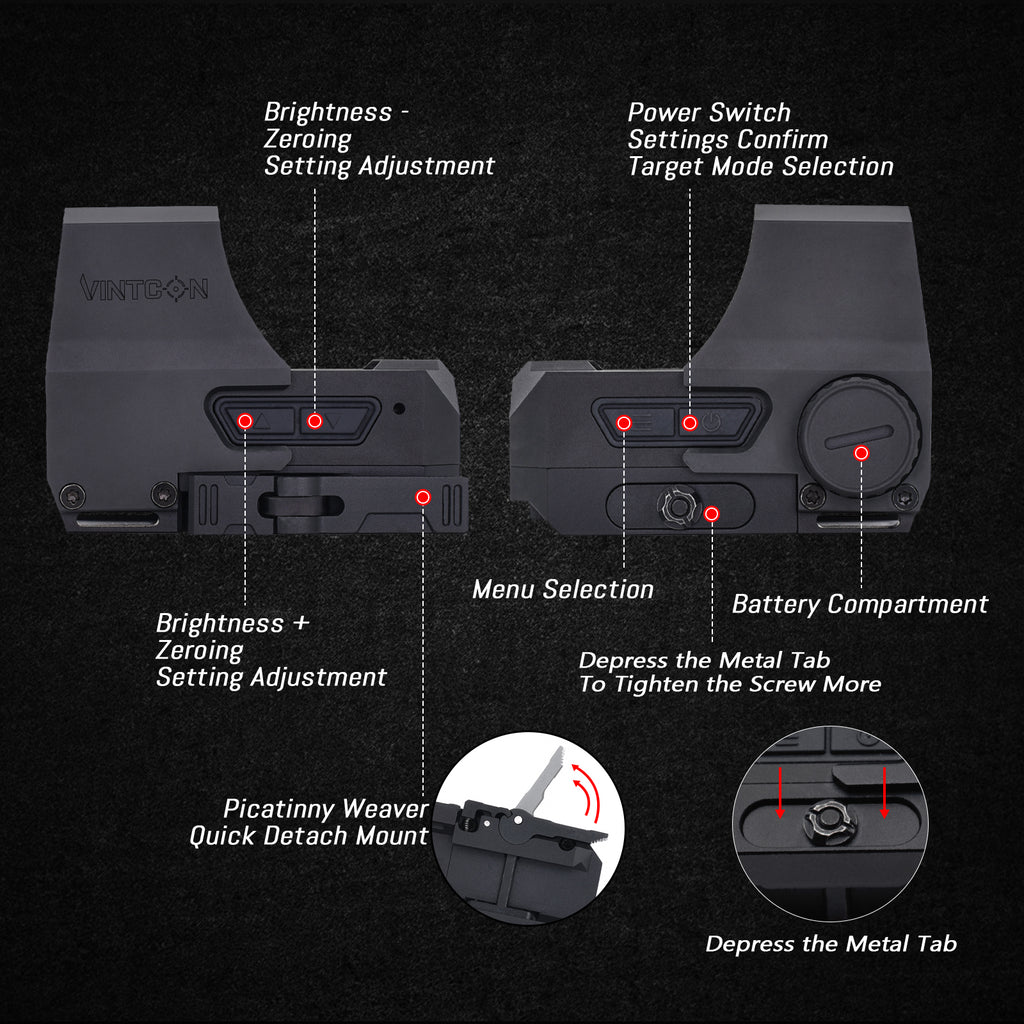 URSA 1x35mm HUD Digital Rifle Sight - Red Reticle