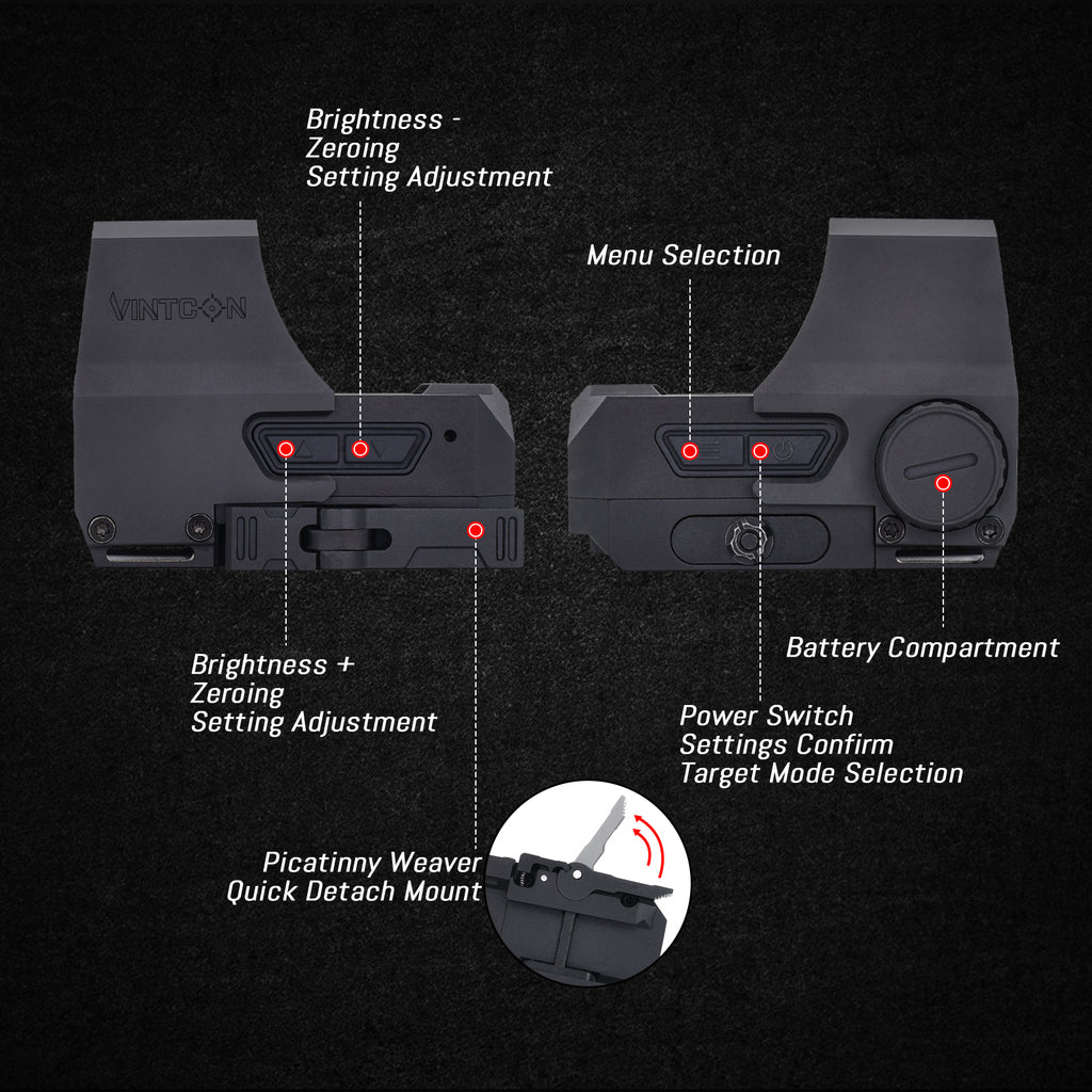 URSA 1x35mm HUD Digital Rifle Sight - White Reticle
