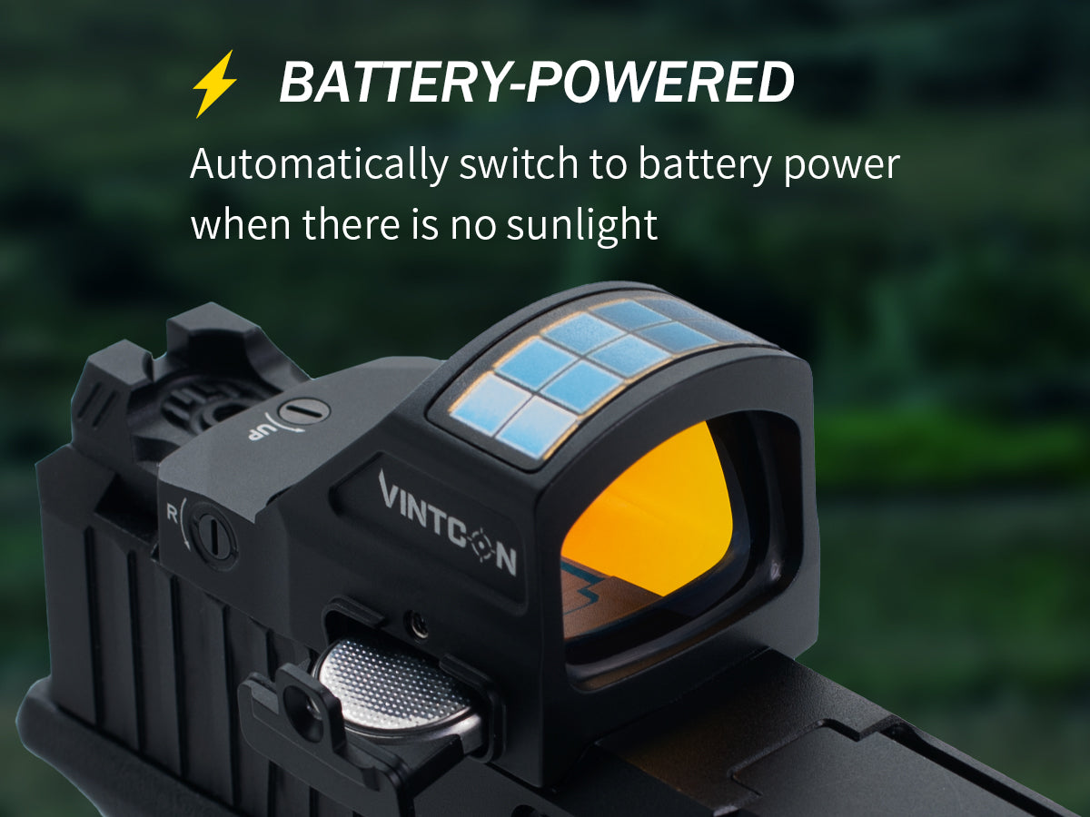 CANIS-X Solar Red Dot Sight (RMR Cut) for Glock 19, Sig P320 & More | Multi-Reticle