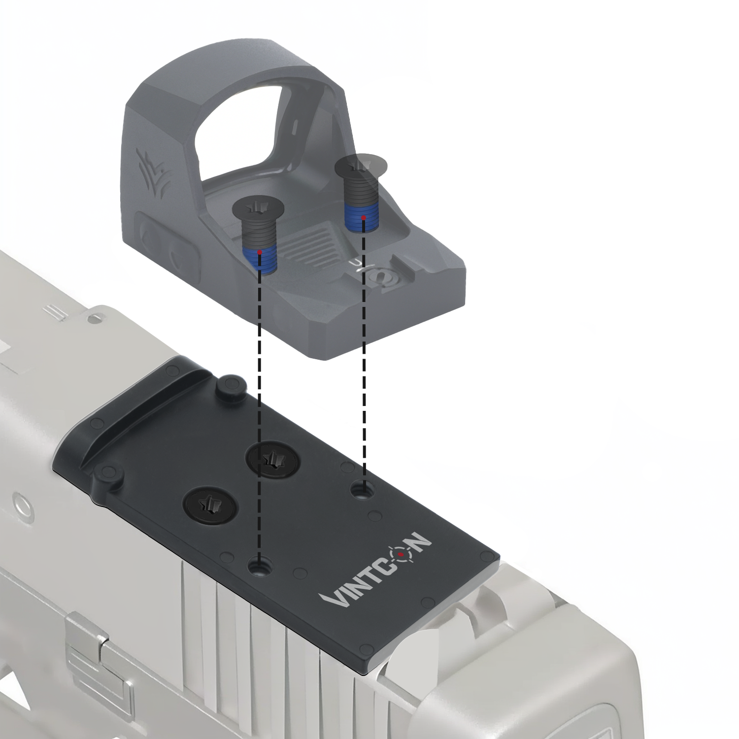 Adapter Plate for Glock MOS Holosun 407/507C/508T Trijicon RMR/SRO G19 G17