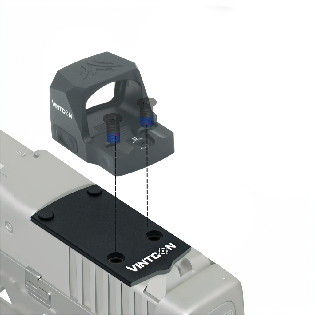 Vintcon Optic Adapter Plate for Glock 43X 48 MOS & Springfield Hellcat OSP Pro, Compatible with Holosun 407K 507K, RMSc Footprint Conversion Mount, Ultra Low Profile