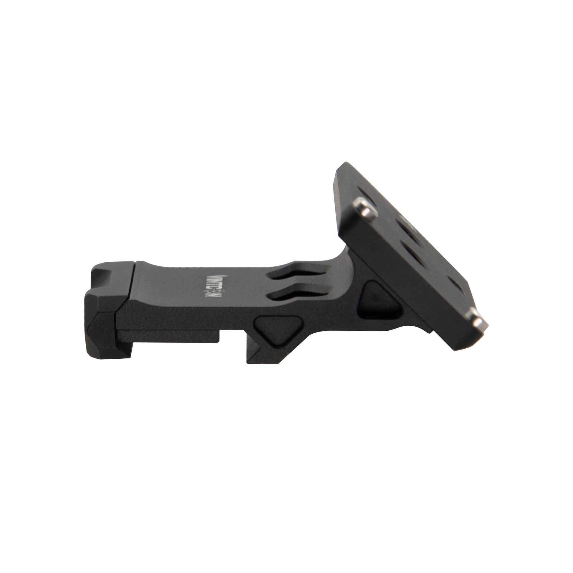45 Degree Offset Picatinny Rail Mount for Red Dot Sight, Reversible Optic Plate Compatible with RMR or RMSc Footprint, Matte Black (RMSC/K Series)