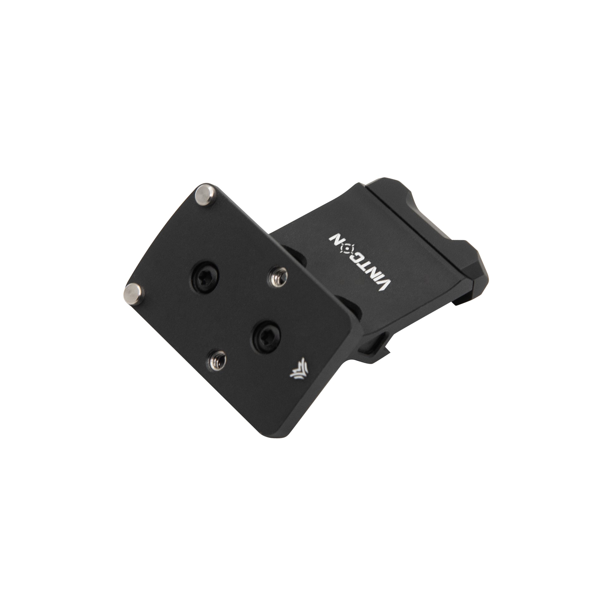 45 Degree Offset Picatinny Rail Mount for Red Dot Sight, Reversible Optic Plate Compatible with RMR or RMSc Footprint, Matte Black (RMSC/K Series)