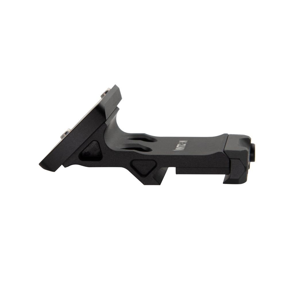45 Degree Offset Picatinny Rail Mount for Red Dot Sight, Reversible Optic Plate Compatible with RMR or RMSc Footprint, Matte Black (RMSC/K Series)