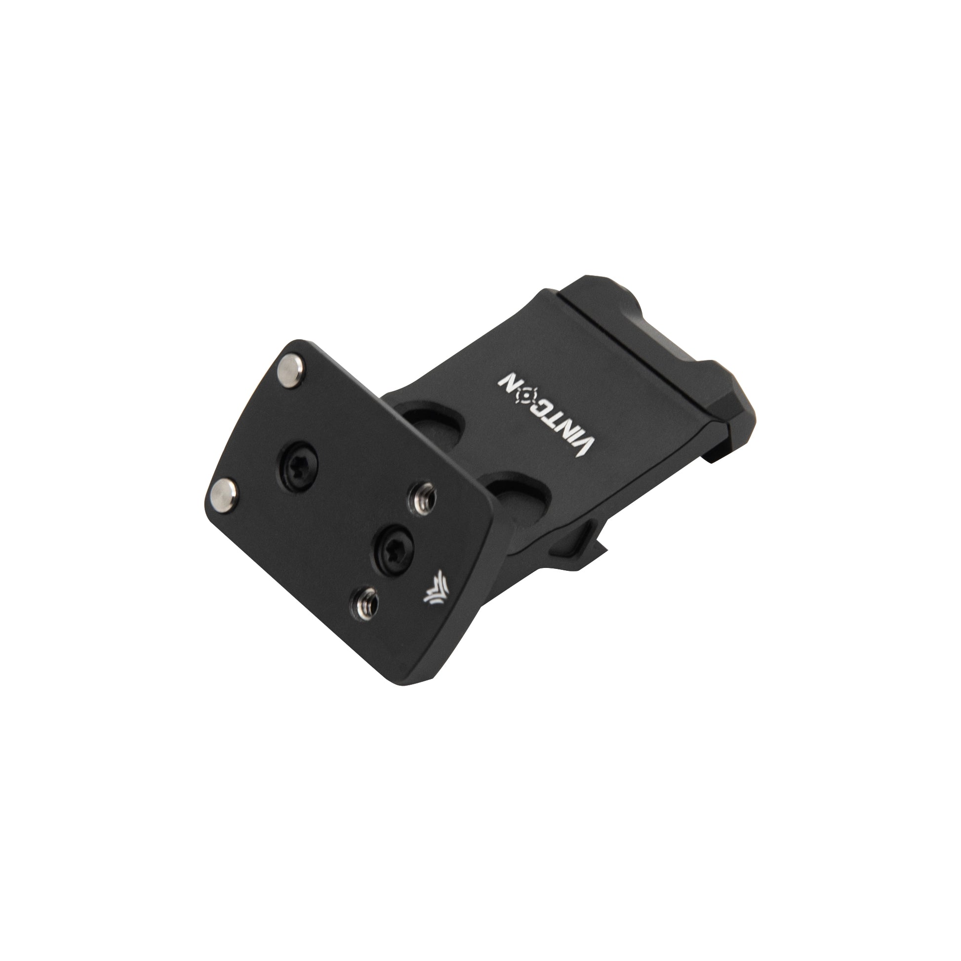 45 Degree Offset Picatinny Rail Mount for Red Dot Sight, Reversible Optic Plate Compatible with RMR or RMSc Footprint, Matte Black (RMSC/K Series)