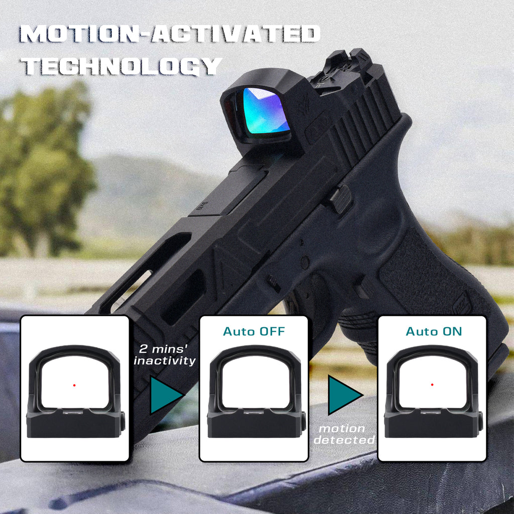 SIRIUS Green Dot Sight (RMR Pistol Cut) 3 MOA 7075-T6 Aluminum IPX7 Waterproof
