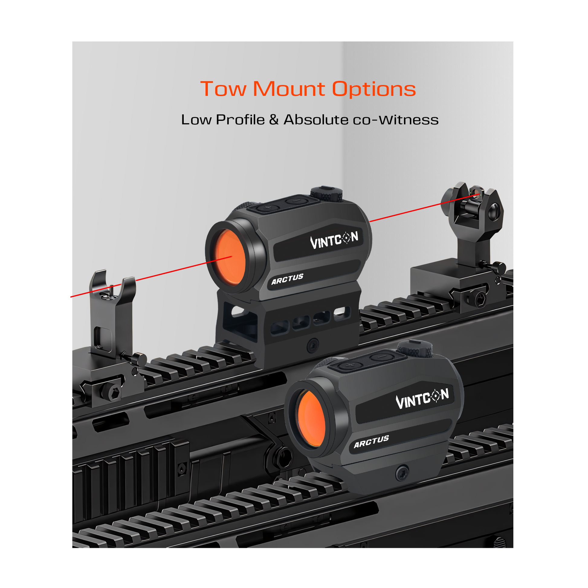 ARCTUS 2 MOA Red Dot Sight 1X20mm Rifle Enclosed Reflex Sight